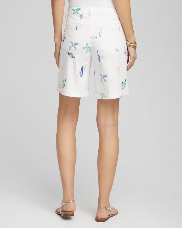 Girlfriend Cuffed Swing Denim Shorts - image 3